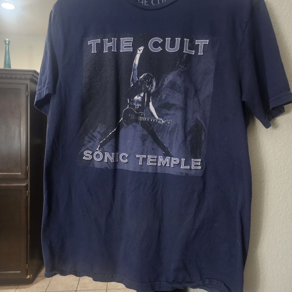 The Cult Sonic Temple Navy Blue T-Shirt
